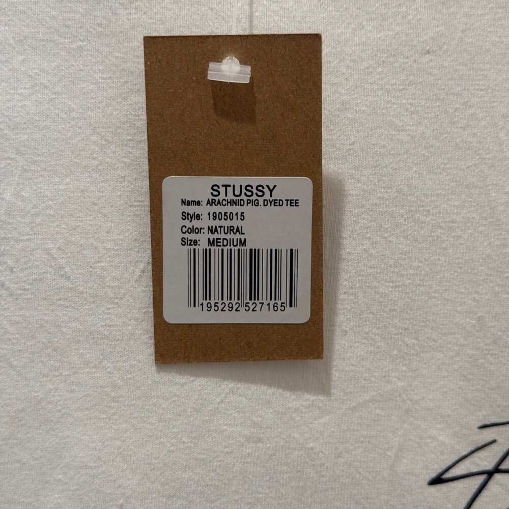 Stussy Spider Graphic Tee White BNWT Arachnid Pig Dyed Shirt - Picture 5 of 7
